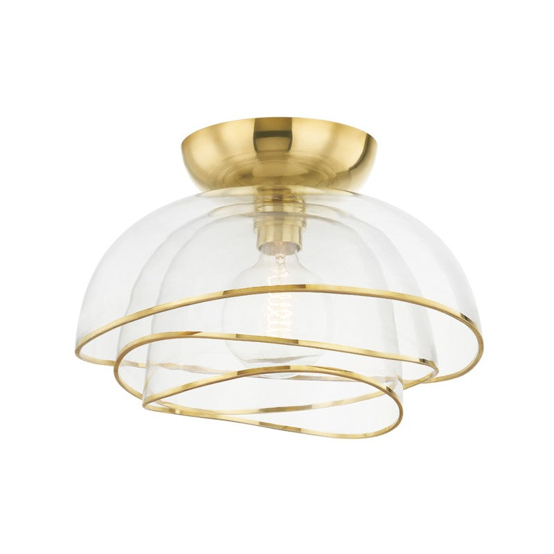 Corbett Lighting - 358-17-VPB - One Light Flush Mount - Esme - Vintage Polished Brass