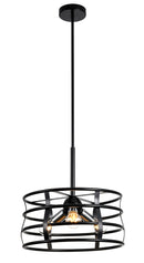 LÁMPARA DE TECHO COLGANTE 3XE27-40W (NO INCLUIDO) 110-240V/50-60HZ, ACABADO NEGRO.