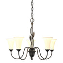 Hubbardton Forge - 103052-SKT-10-GG0067 - Five Light Chandelier - Leaf - Black