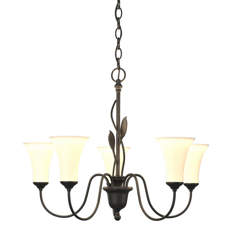 Hubbardton Forge - 103052-SKT-10-GG0067 - Five Light Chandelier - Leaf - Black