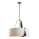 Hubbardton Forge - 104070-SKT-27-LK-SF2208 - Three Light Pendant - Saratoga - Antique Brass