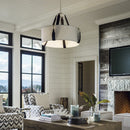 Hubbardton Forge - 104072-SKT-24-LK-SJ2812 - Four Light Pendant - Saratoga - Polished Nickel