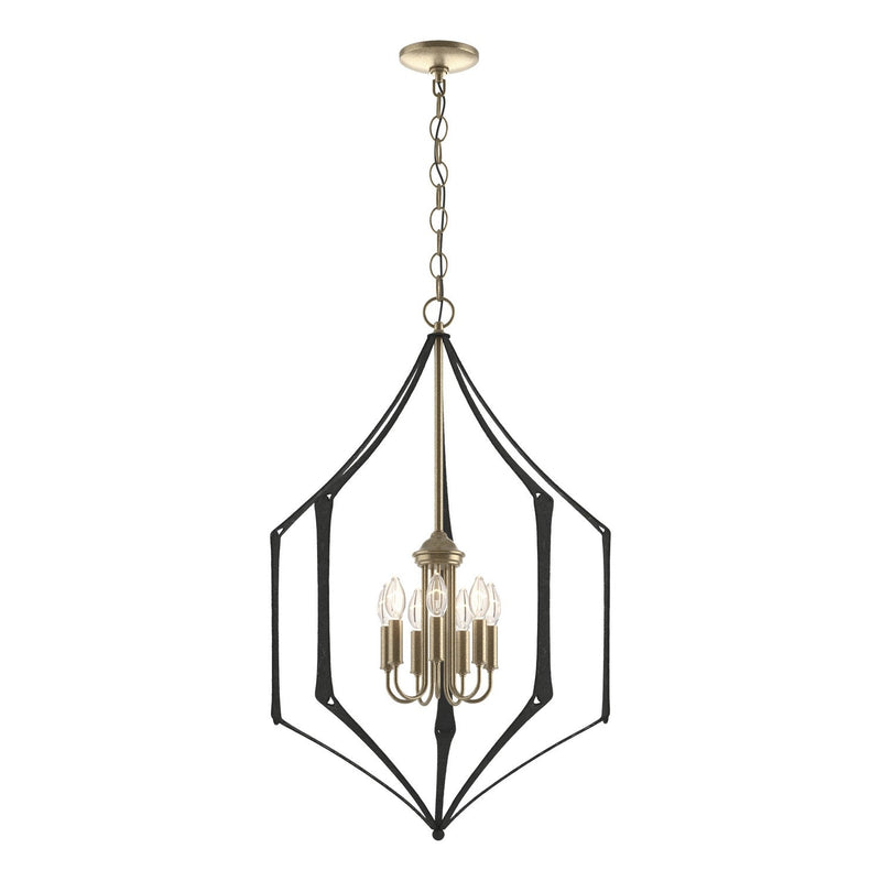 Hubbardton Forge - 105025-SKT-84-10 - Seven Light Chandelier - Carousel - Soft Gold