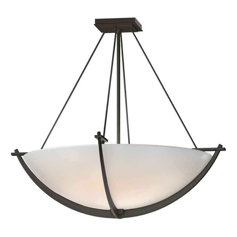 Hubbardton Forge - 124560-SKT-07-GG0054 - Three Light Semi-Flush Mount - Compass - Dark Smoke