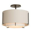 Hubbardton Forge - 126501-SKT-07-SF1099-SA1590 - One Light Semi-Flush Mount - Exos - Dark Smoke