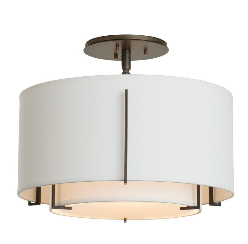 Hubbardton Forge - 126501-SKT-07-SF1099-SF1590 - One Light Semi-Flush Mount - Exos - Dark Smoke