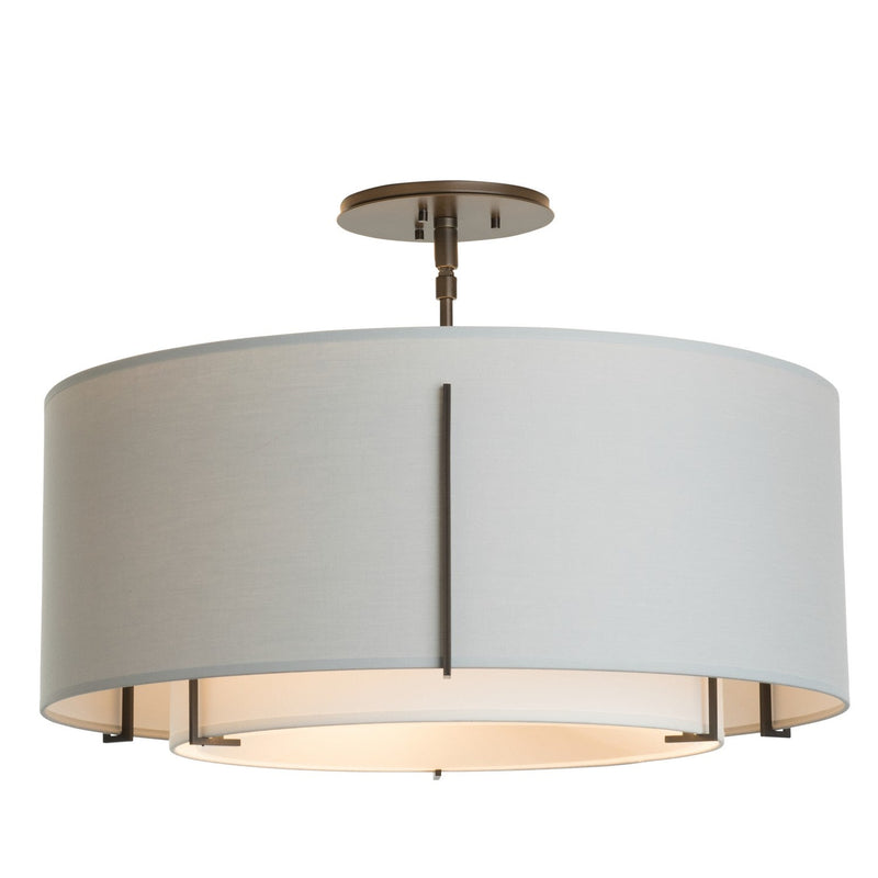 Hubbardton Forge - 126503-SKT-07-SF1590-SJ2290 - Three Light Semi-Flush Mount - Exos - Dark Smoke