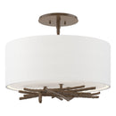 Hubbardton Forge - 127660-SKT-05-SF1505 - Three Light Semi-Flush Mount - Brindille - Bronze