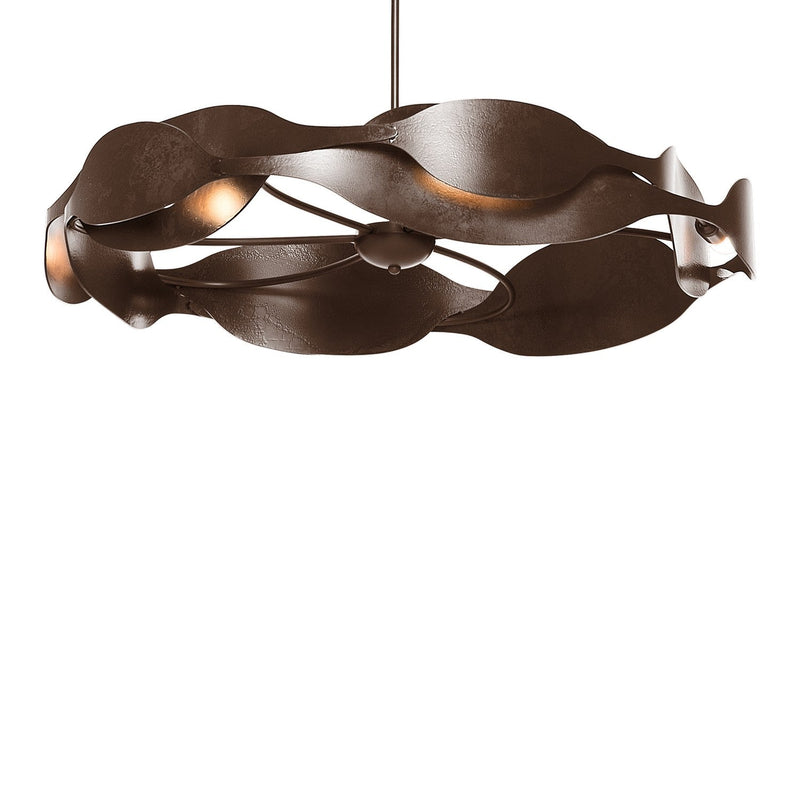 Hubbardton Forge - 132160-SKT-MULT-05 - Six Light Pendant - Waves - Bronze