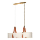 Hubbardton Forge - 134070-SKT-STND-27-LC-SA4608 - Four Light Pendant - Saratoga - Antique Brass