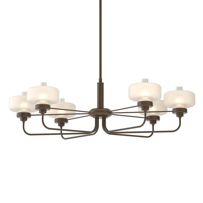 Hubbardton Forge - 137840-SKT-MULT-05-WC0593 - Six Light Pendant - Nola - Bronze
