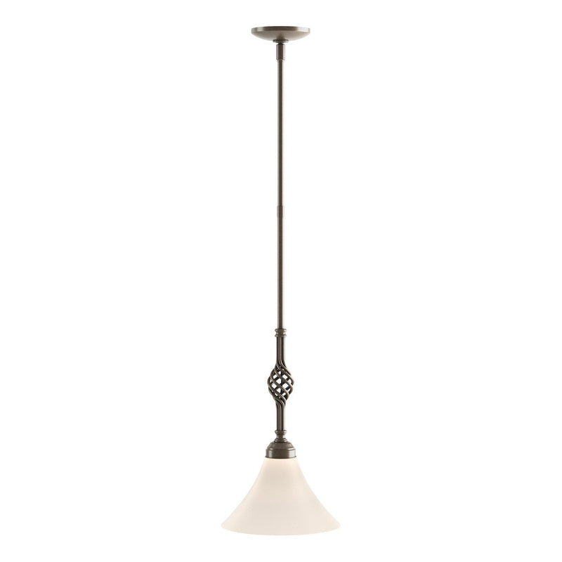 Hubbardton Forge - 182320-SKT-MULT-07-GG0004 - One Light Mini Pendant - Twist Basket - Dark Smoke