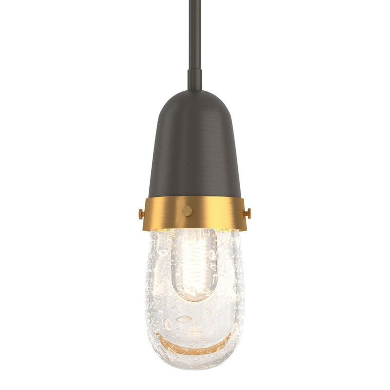 Hubbardton Forge - 187000-SKT-MULT-07-BR-YG0512 - One Light Mini Pendant - Fizz - Dark Smoke