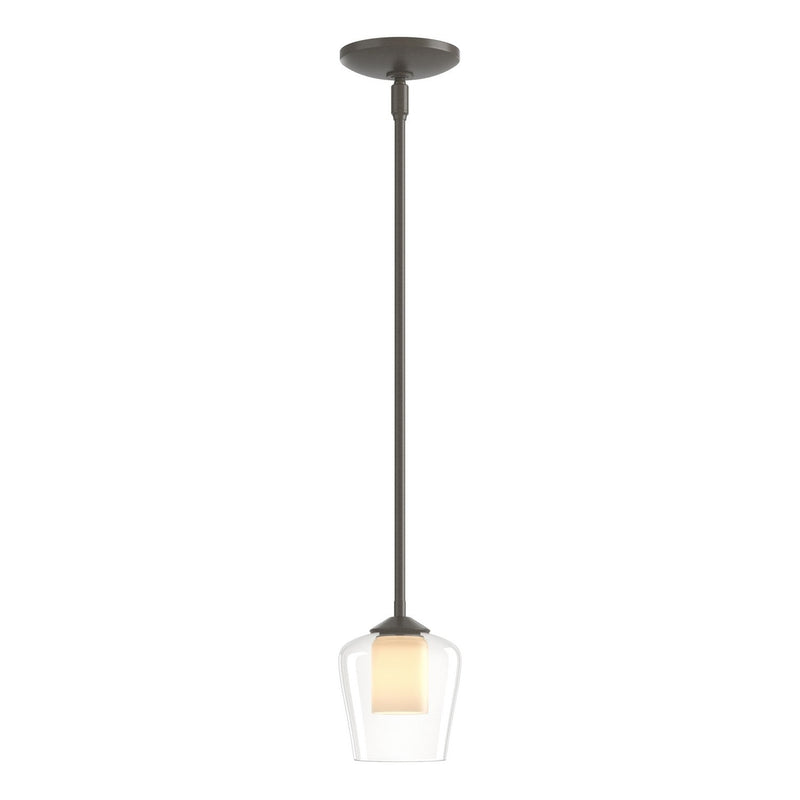 Hubbardton Forge - 188600-SKT-MULT-07-ZU0291 - One Light Mini Pendant - Simple Lines - Dark Smoke