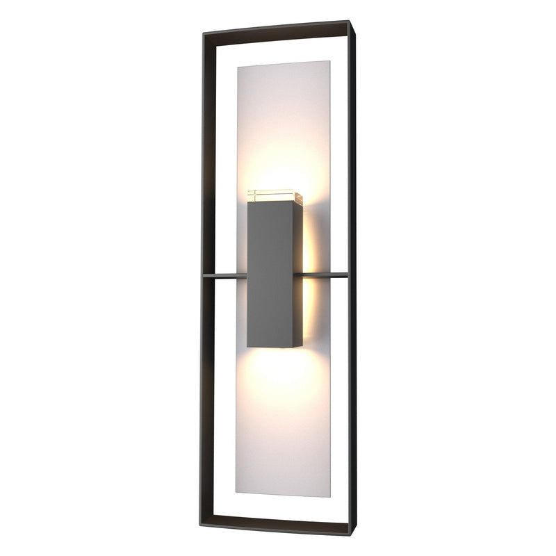 Hubbardton Forge - 302607-SKT-80-78-ZM0546 - Two Light Outdoor Wall Sconce - Shadow Box - Coastal Black