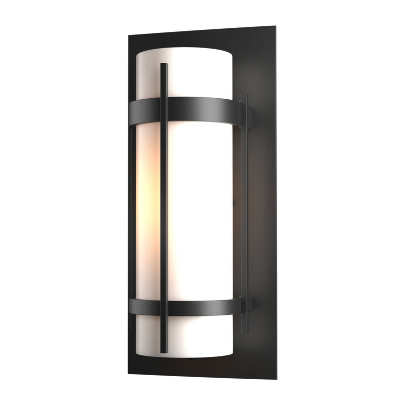 Hubbardton Forge - 305893-SKT-80-GG0034 - One Light Outdoor Wall Sconce - Banded - Coastal Black