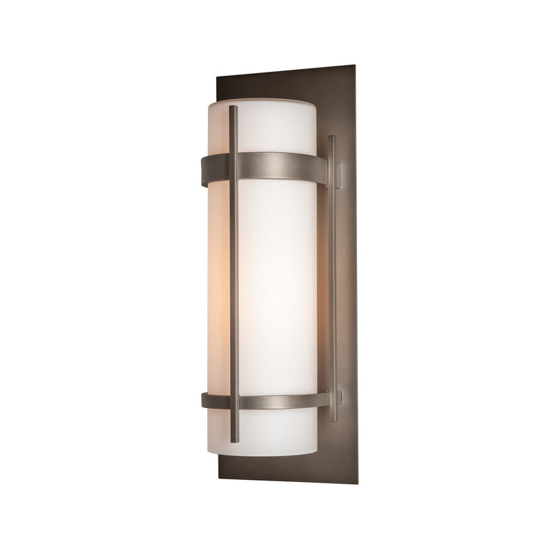 Hubbardton Forge - 305894-SKT-77-GG0037 - One Light Outdoor Wall Sconce - Banded - Coastal Dark Smoke