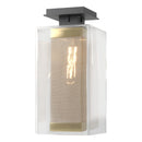 Hubbardton Forge - 356850-SKT-80-70-ZM0707 - One Light Outdoor Semi-Flush Mount - Polaris - Coastal Black