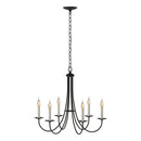 Hubbardton Forge - 101160-SKT-10 - Six Light Chandelier - Simple Lines - Black