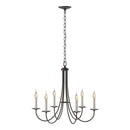 Hubbardton Forge - 101160-SKT-14 - Six Light Chandelier - Simple Lines - Oil Rubbed Bronze