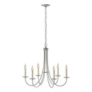 Hubbardton Forge - 101160-SKT-82 - Six Light Chandelier - Simple Lines - Vintage Platinum