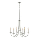 Hubbardton Forge - 101160-SKT-85 - Six Light Chandelier - Simple Lines - Sterling