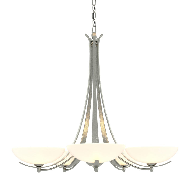 Hubbardton Forge - 101261-SKT-85-GG0123 - Five Light Chandelier - Aegis - Sterling