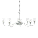 Hubbardton Forge - 101309-SKT-82-LL0083 - Eight Light Chandelier - Oval - Vintage Platinum