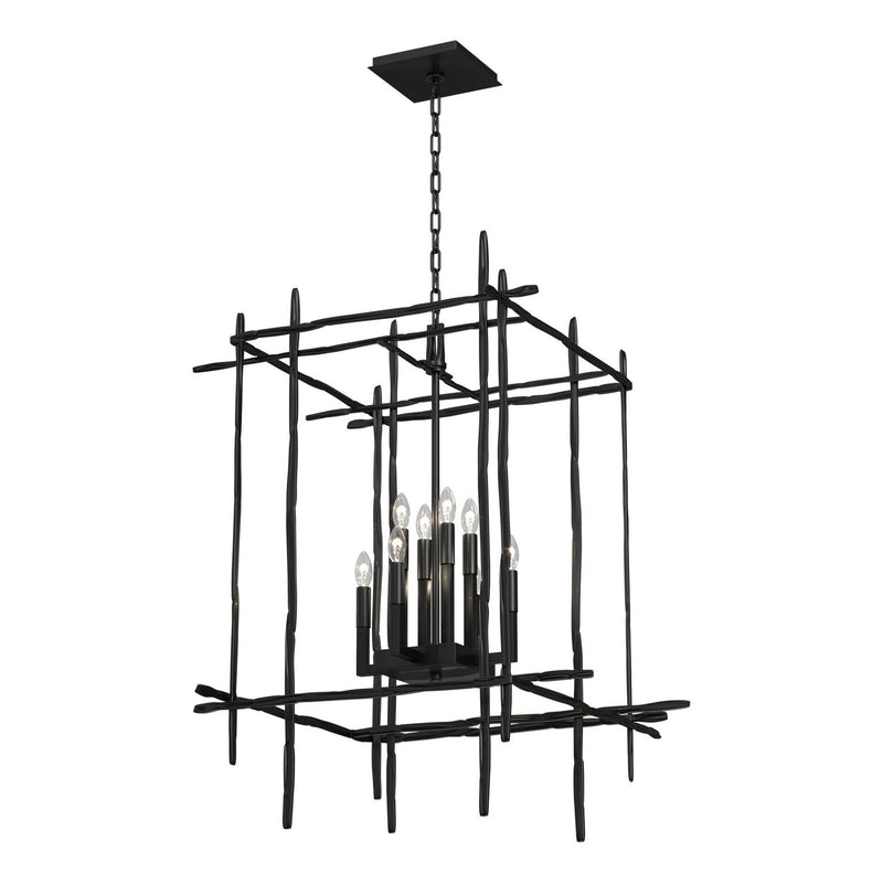 Hubbardton Forge - 101317-SKT-89 - Eight Light Chandelier - Tura - Ink