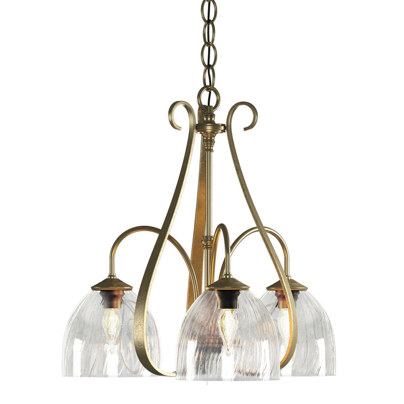 Hubbardton Forge - 101441-SKT-86-LL0001 - Three Light Chandelier - Sweeping Taper - Modern Brass