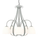 Hubbardton Forge - 101445-SKT-82-GG0001 - Five Light Chandelier - Sweeping Taper - Vintage Platinum