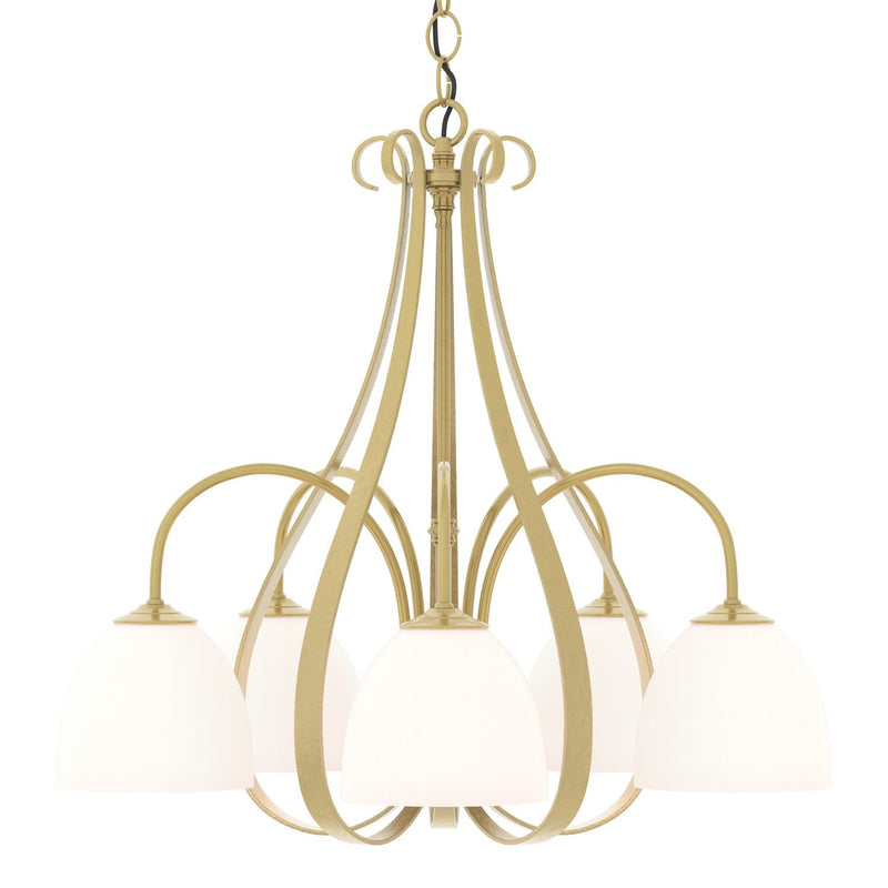 Hubbardton Forge - 101445-SKT-86-GG0001 - Five Light Chandelier - Sweeping Taper - Modern Brass