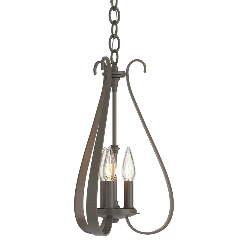 Hubbardton Forge - 101473-SKT-07 - Three Light Chandelier - Sweeping Taper - Dark Smoke