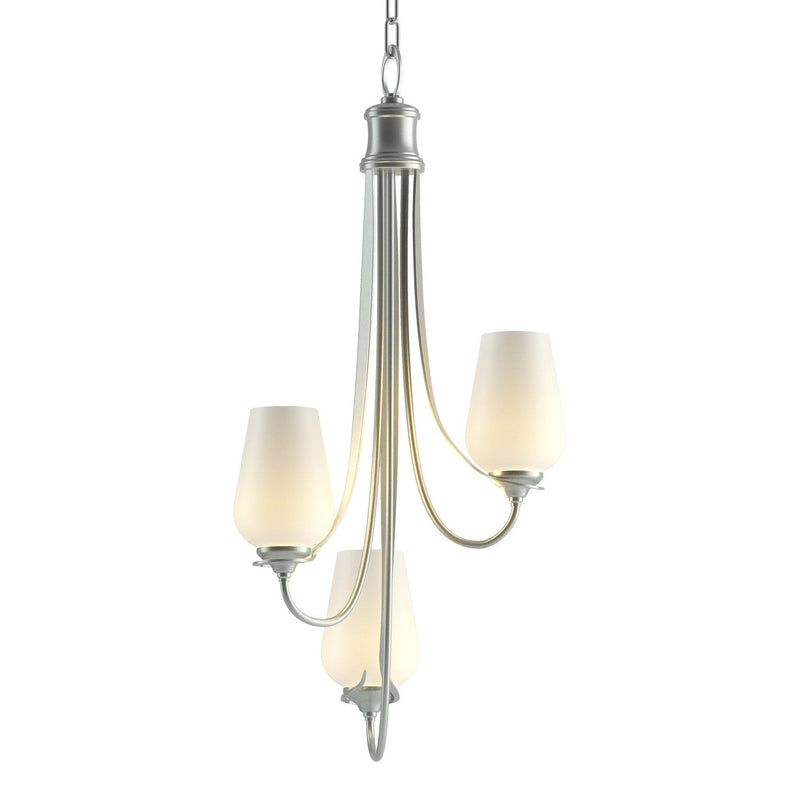 Hubbardton Forge - 103033-SKT-82-GG0303 - Three Light Chandelier - Flora - Vintage Platinum