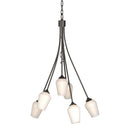 Hubbardton Forge - 103043-SKT-14-GG0303 - Six Light Chandelier - Flora - Oil Rubbed Bronze