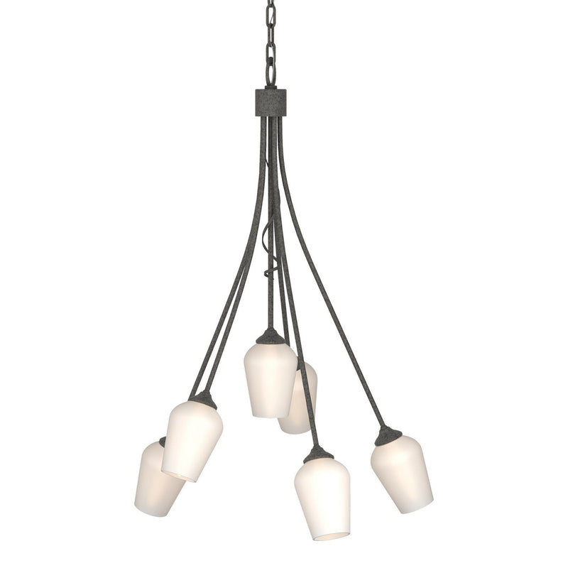 Hubbardton Forge - 103043-SKT-20-GG0303 - Six Light Chandelier - Flora - Natural Iron