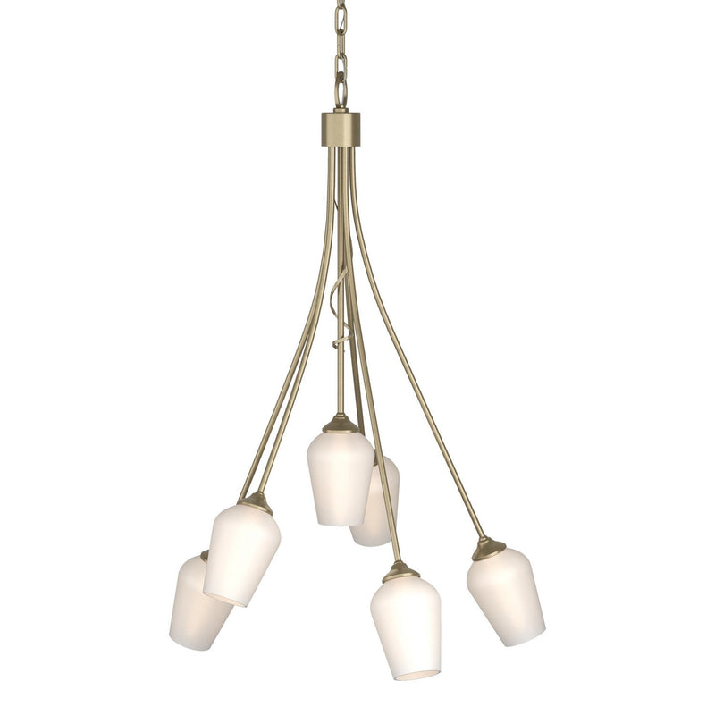 Hubbardton Forge - 103043-SKT-84-GG0303 - Six Light Chandelier - Flora - Soft Gold