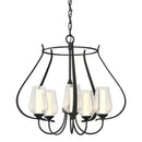Hubbardton Forge - 103045-SKT-10-ZS0354 - Five Light Chandelier - Flora - Black