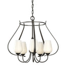Hubbardton Forge - 103045-SKT-14-GG0303 - Five Light Chandelier - Flora - Oil Rubbed Bronze