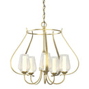 Hubbardton Forge - 103045-SKT-86-ZS0354 - Five Light Chandelier - Flora - Modern Brass