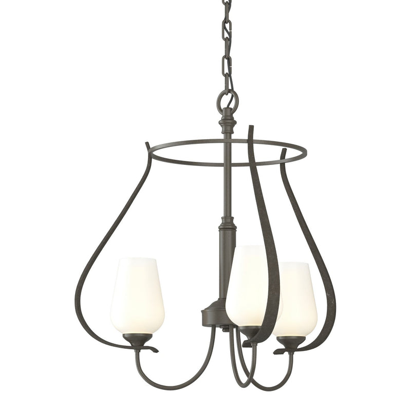 Hubbardton Forge - 103047-SKT-07-GG0303 - Three Light Chandelier - Flora - Dark Smoke