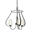 Hubbardton Forge - 103047-SKT-10-ZS0354 - Three Light Chandelier - Flora - Black