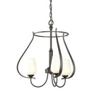 Hubbardton Forge - 103047-SKT-14-GG0303 - Three Light Chandelier - Flora - Oil Rubbed Bronze