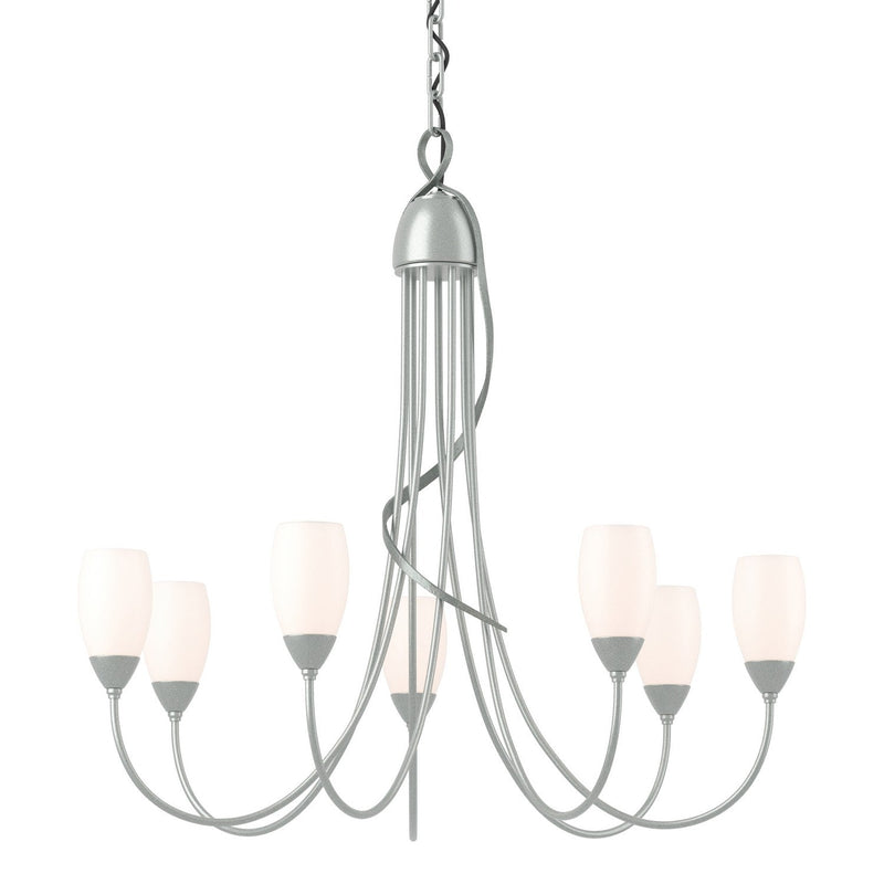 Hubbardton Forge - 103049-SKT-82-GG0444 - Seven Light Chandelier - Flora - Vintage Platinum