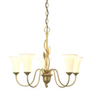 Hubbardton Forge - 103052-SKT-86-GG0067 - Five Light Chandelier - Leaf - Modern Brass