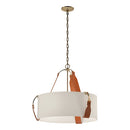 Hubbardton Forge - 104070-SKT-27-LC-SA2208 - Three Light Pendant - Saratoga - Antique Brass