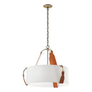 Hubbardton Forge - 104070-SKT-27-LC-SF2208 - Three Light Pendant - Saratoga - Antique Brass
