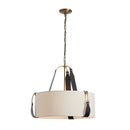 Hubbardton Forge - 104070-SKT-27-LK-SE2208 - Three Light Pendant - Saratoga - Antique Brass