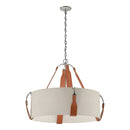 Hubbardton Forge - 104072-SKT-24-LC-SA2812 - Four Light Pendant - Saratoga - Polished Nickel