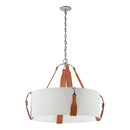 Hubbardton Forge - 104072-SKT-24-LC-SF2812 - Four Light Pendant - Saratoga - Polished Nickel
